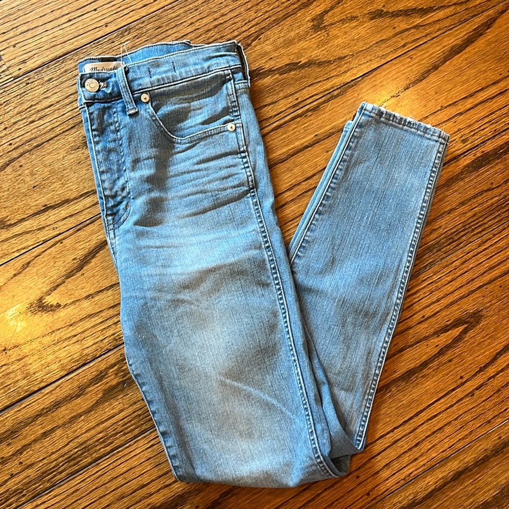 Madewell 10” high rise skinny skinny light wash
